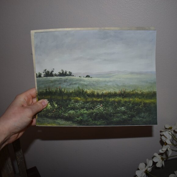 lot of 8x10 Canvas Art Prints Country Farmhouse Decor - landscape and cows - Picture 11 of 12